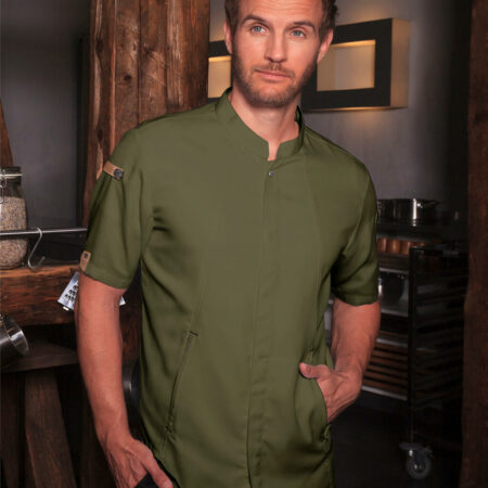 Short-Sleeve Chef Jacket Green-Generation