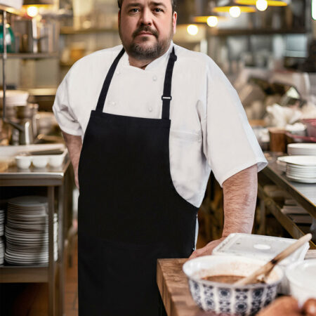 Oversize Bib Apron with Buckle and Pocket