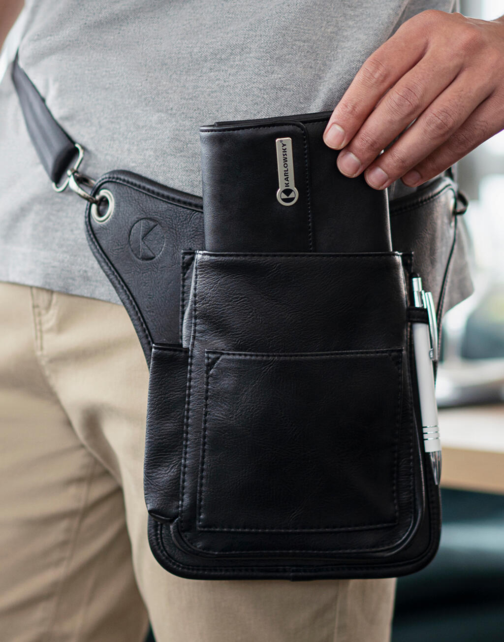 Waiter`s Wallet with Press Stud - Image 7