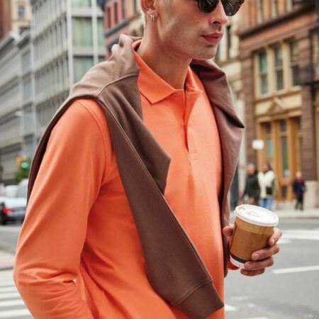 Polo Homme manche longe Col rond 210