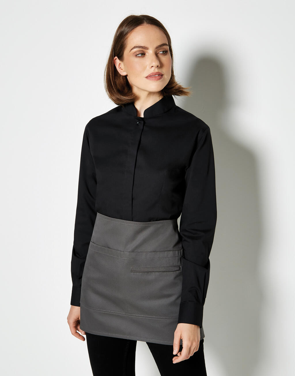 Women`s Tailored Fit Mandarin Collar Shirt