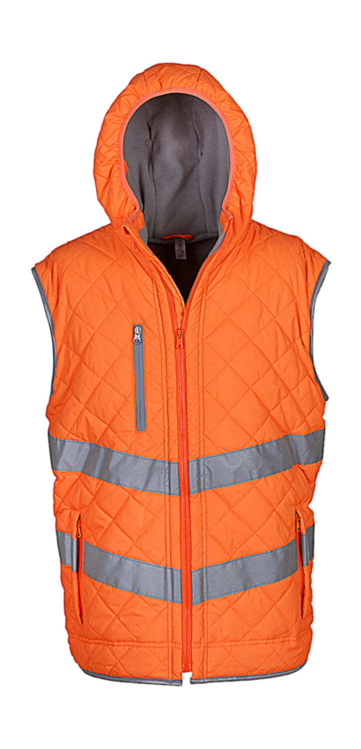 Yoko Fluo Kensington Hooded Gilet - Image 2