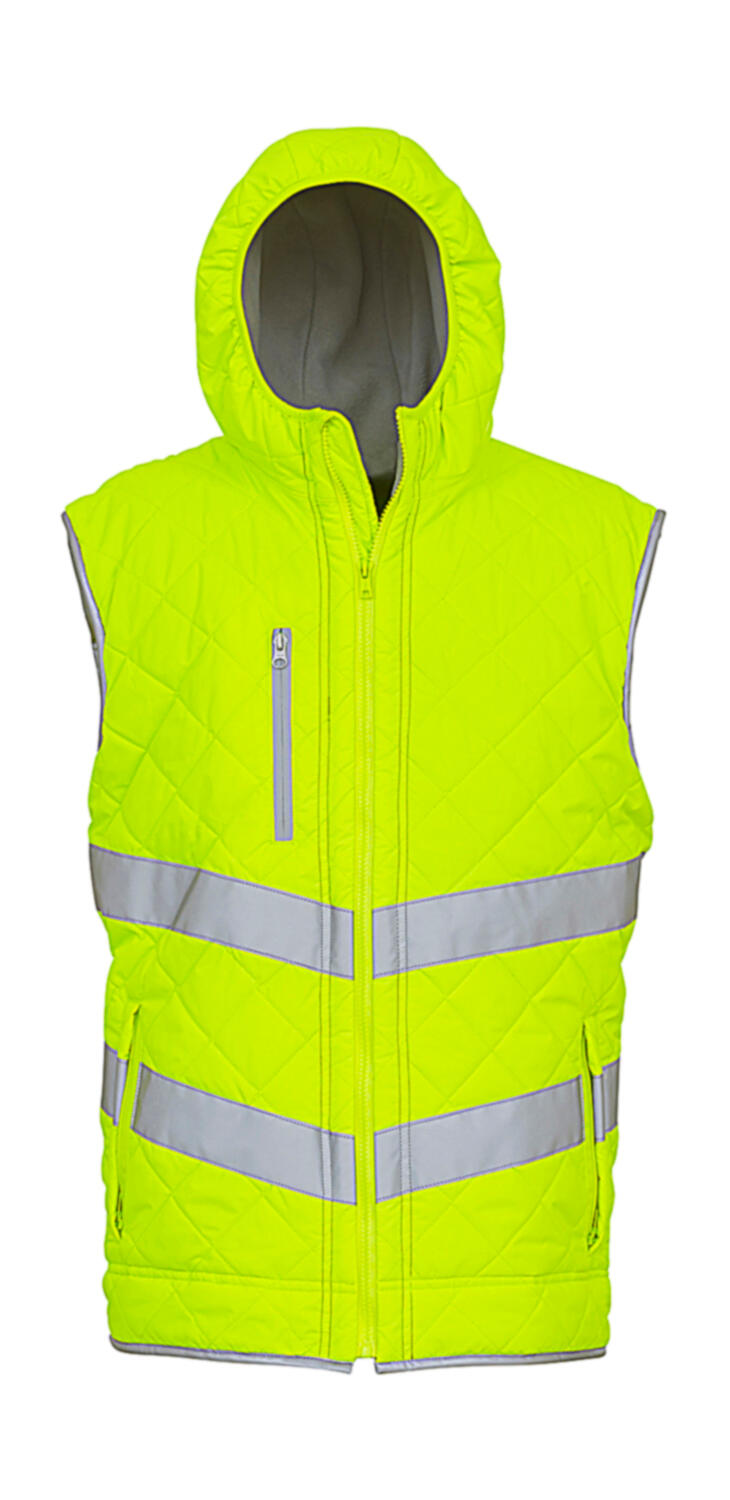Yoko Fluo Kensington Hooded Gilet - Image 3